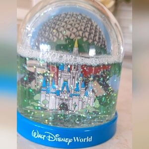 Walt Disney World Snow Globe with Blue Detailing Circa 2000